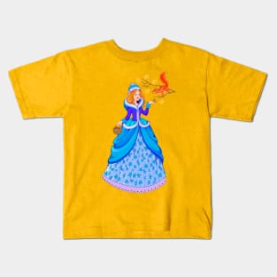 Princess in winter costume Kids T-Shirt